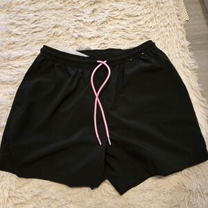 Chubbies Black Swim Shorts with Pink Accent